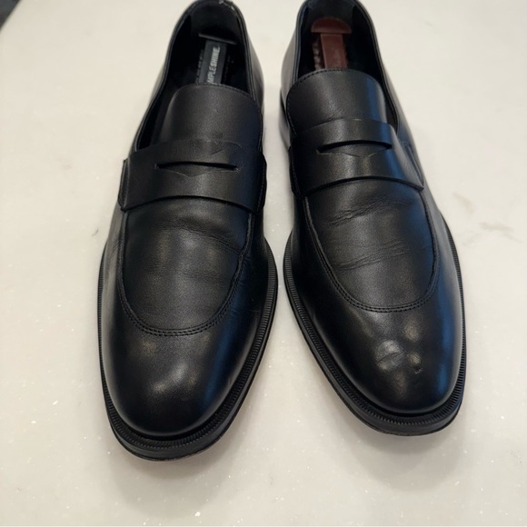 Boss Black Leather Penny Loafers main image 7